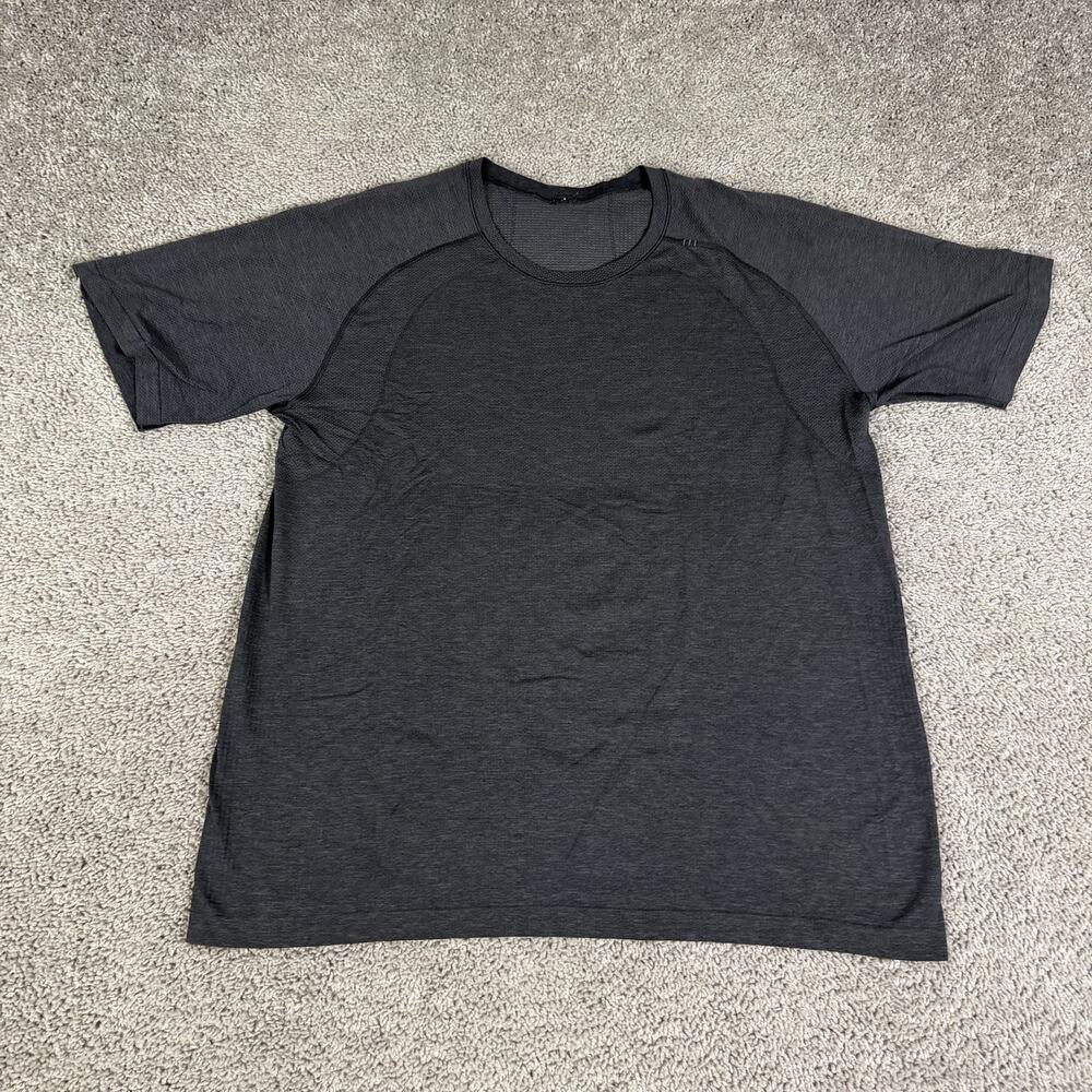 Lululemon Metal Vent Tech Shirt Mens XXL Black Short Sleeve Raglan Lightweight